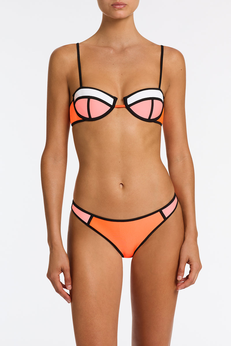 POPPY - PEACH SORBET Neoprene Balconette Bikini Set - Image 5