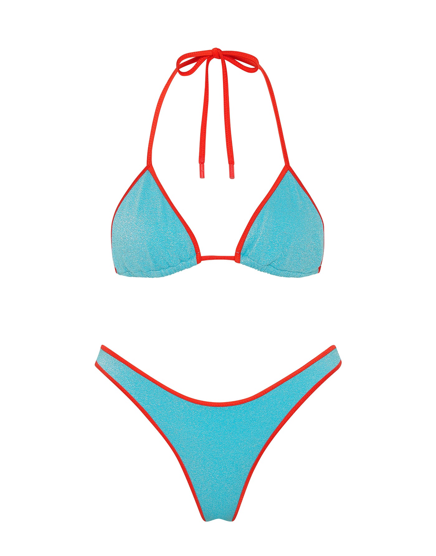 VINCA - AZURE SPARKLE Triangle Bikini Set - Image 6