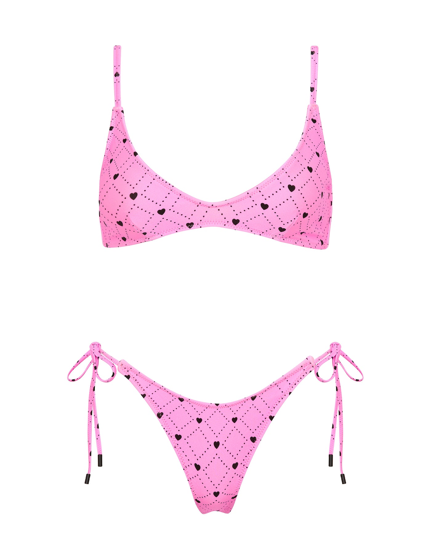 MAIA - CASSI Pink Heart Scoop Bikini Set - Image 7